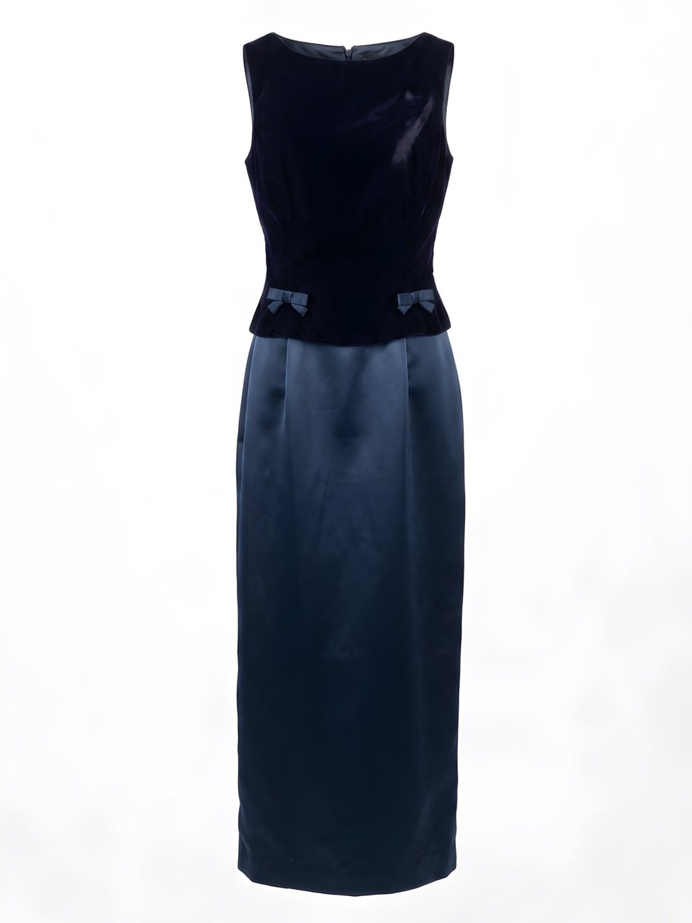 Elegant  vintage navy  Velvet and Satin